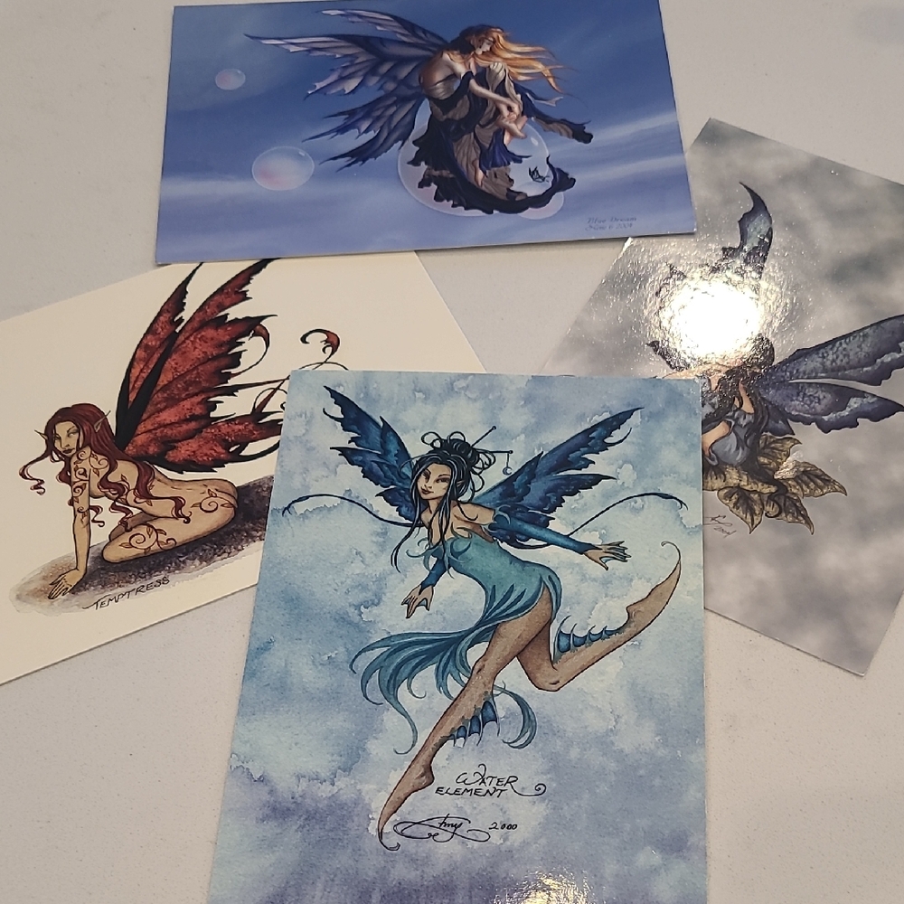 Fantasy Art Postcard Set with Fairies